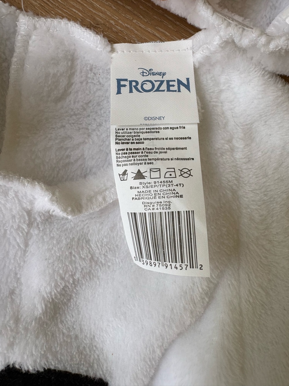 Disney Olaf Snowman 3/4T Halloween Costume - Picture 2 of 3